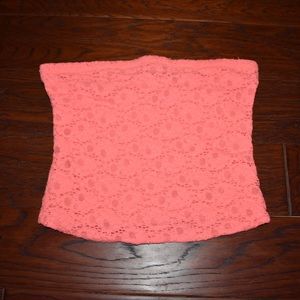 Neon coral tube top
